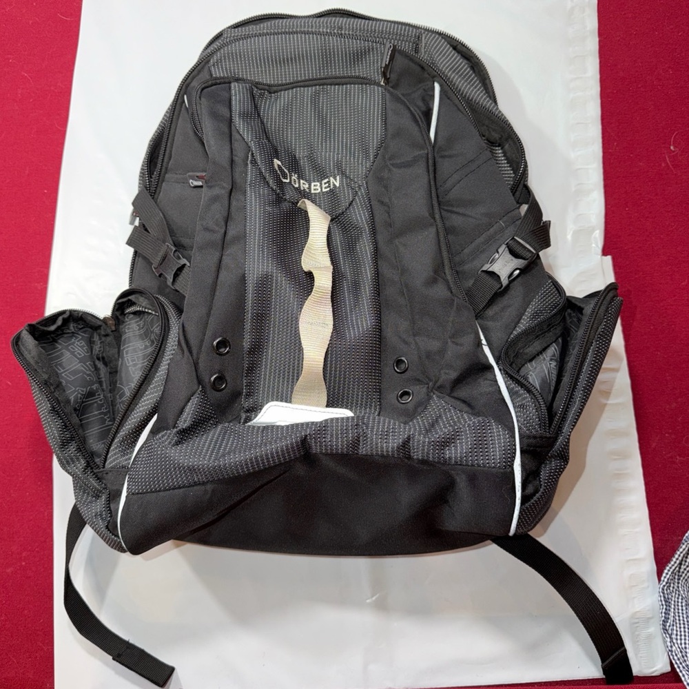 ÖRBEN Trooper NEW BLACK GRAY Travel BAG Padded Large Zip Backpack Unisex Laptop